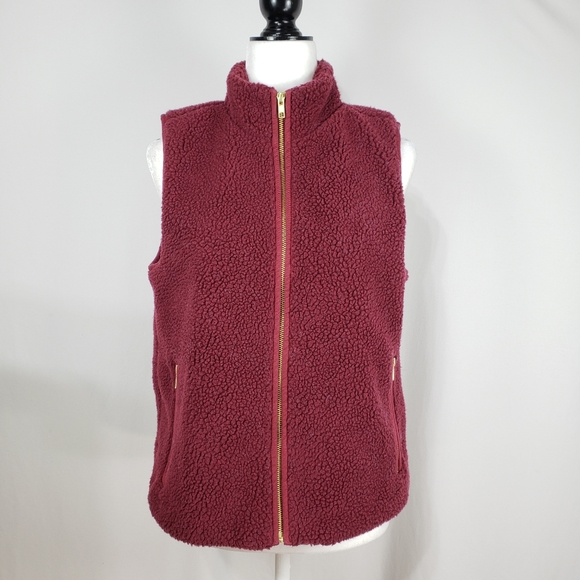 J Crew Mercantile Faux-Sherpa Fleece Vest - Picture 2 of 7